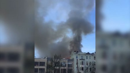 В Москве 5 мая произошел крупный пожар в здании на Лубянском проезде, движение ограничено. ВИДЕО, ФОТО