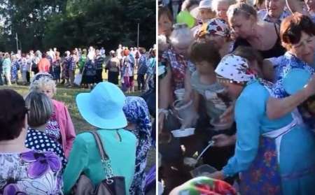В Ижевске во время праздника «Выль» 2 августа пенсионеры устроили давку из-за бесплатной каши. ФОТО, ВИДЕО
