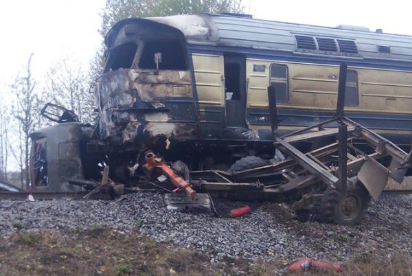 В Нижегородской области грузовик столкнулся с поездом