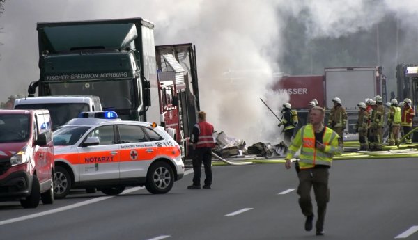 Из-за массового ДТП в Баварии пострадали 18 человек