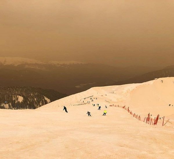 Желтый снег в Сочи привел в ужас туристов и местных жителей