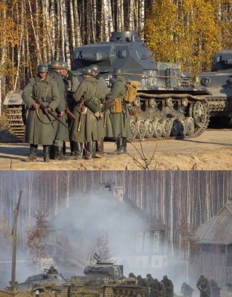 На съемках военного фильма под гусеницами танка погиб каскадер